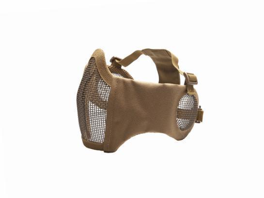 ASG MESH MASK EAR PROTECT METAL LOW HALF TAN - ASG 19234 Guards On Duty Security