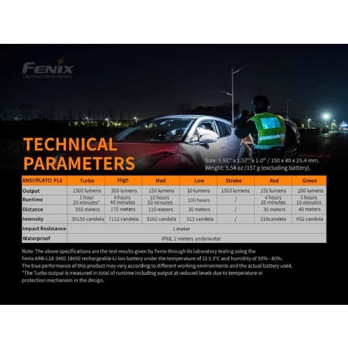 FENIX TK26R LED FLASHLIGHT (BLACK)