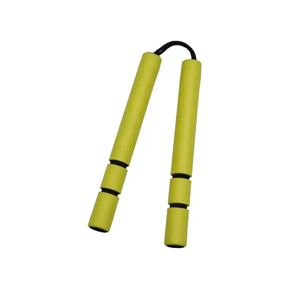 STRING FOAM CHAKU YELLOW W/BLACK GRIP 12″ – E129 - Guards On Duty Shop & Security Guards