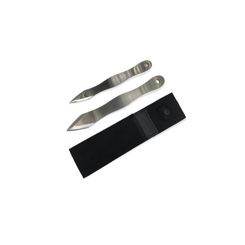 2-PCS STAINLESS STEEL THROWING KNIFVE WITH SHEATH - Guards On Duty Shop