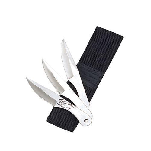3 Pcs Throwing Knife Set W/Sheath Guards On Duty Security