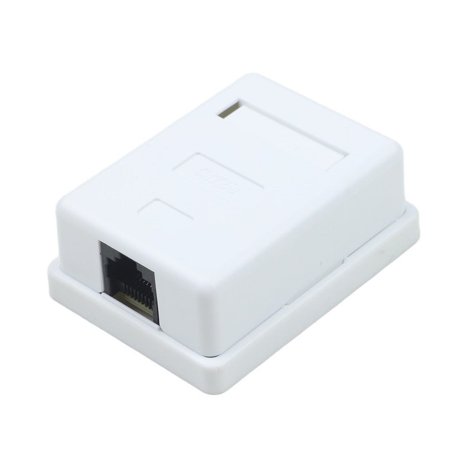 CAT6 RJ45 WALL MOUNTED BOX - SINGLE