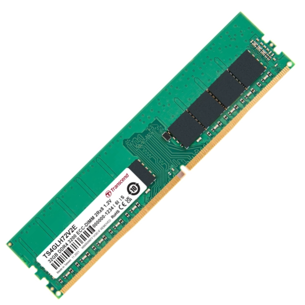 TRANSCEND 32GB DDR4-3200 ECC DIMM 2Rx8 2Gx8 CL22 1.2V