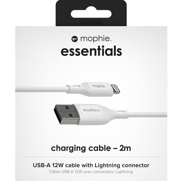 mophie-Essentials-Cable-USBA-lightning-2 meter-White