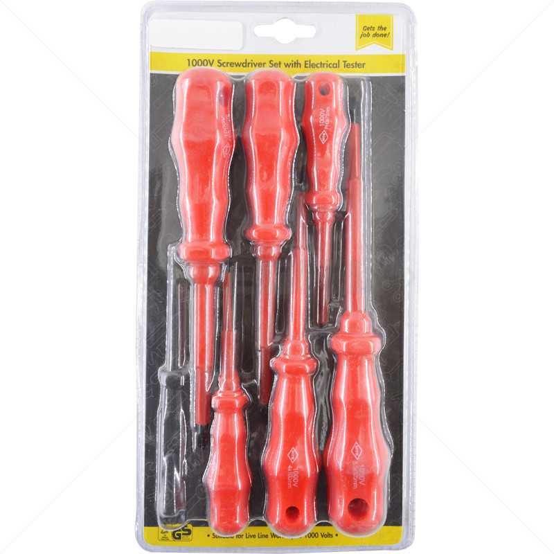 Screwdriver Set - 7 Piece 1000V W/Tester