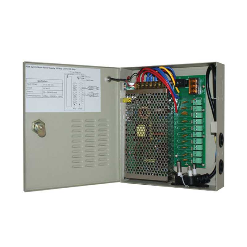 Securi-Prod Power Supply CCTV 10way 10Amp Distribution Box