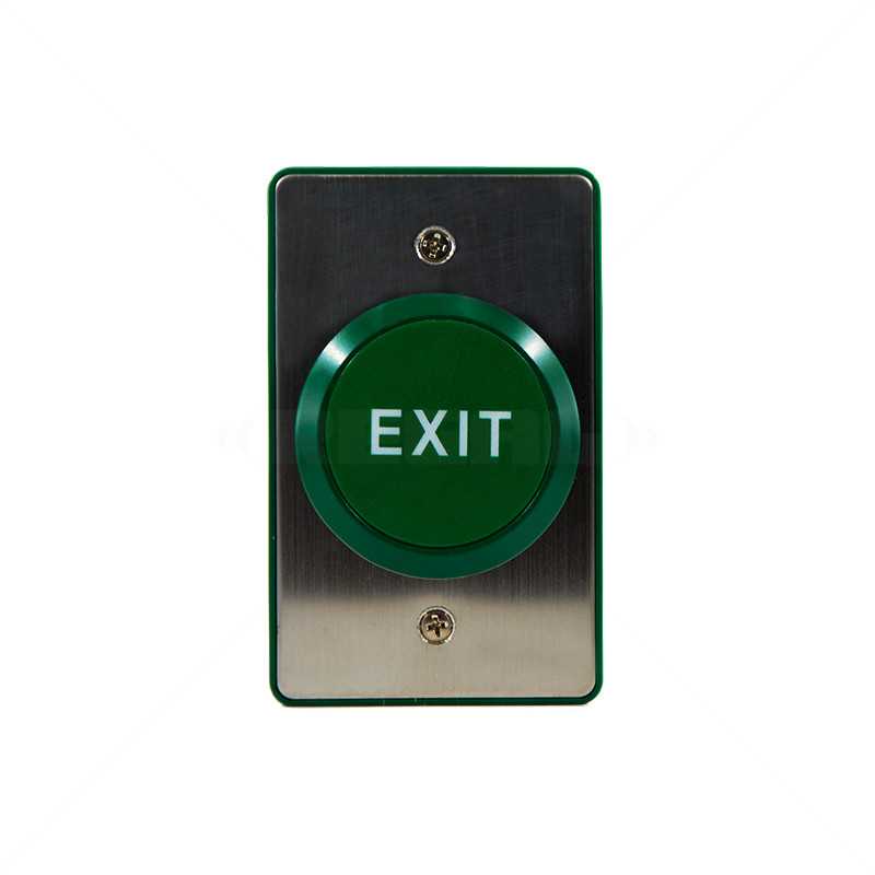 Securi-Prod Push Button Exit Surface Mount N/O and N/C Green