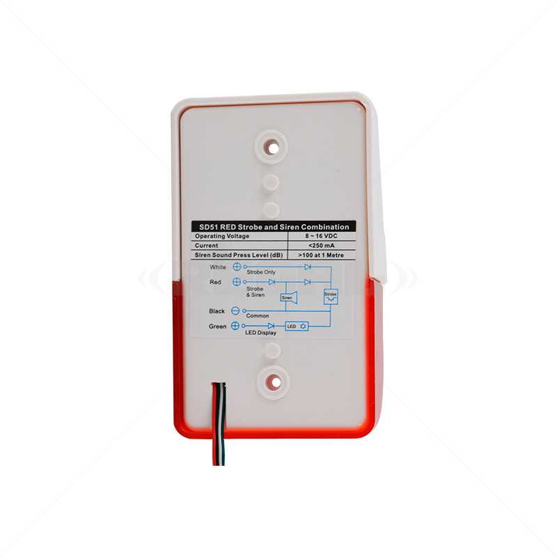 SP Alarm Siren & Strobe Red