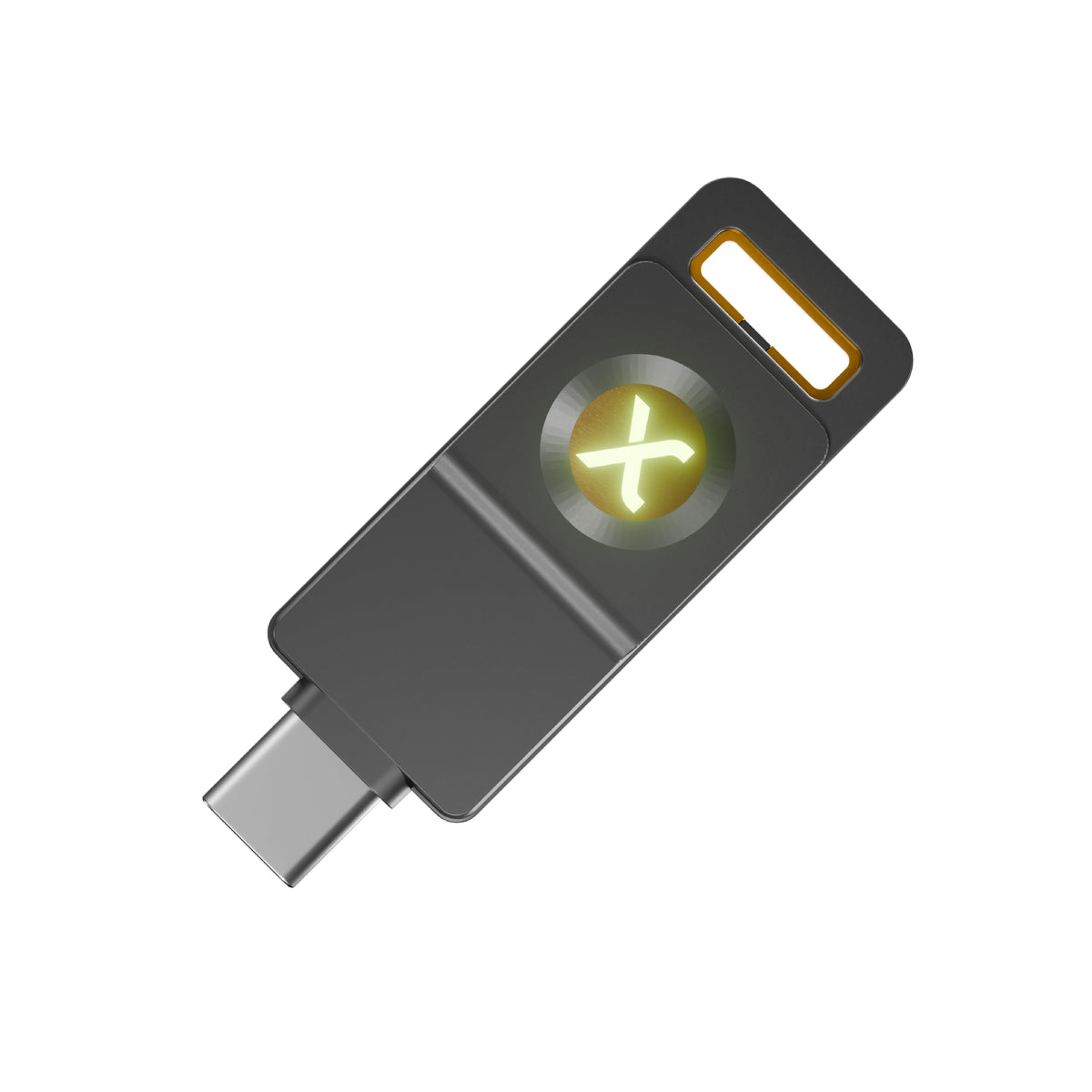 SecuX PUFido Drive Clife Key 128 GB security key, angled view on white, official SecuX image
