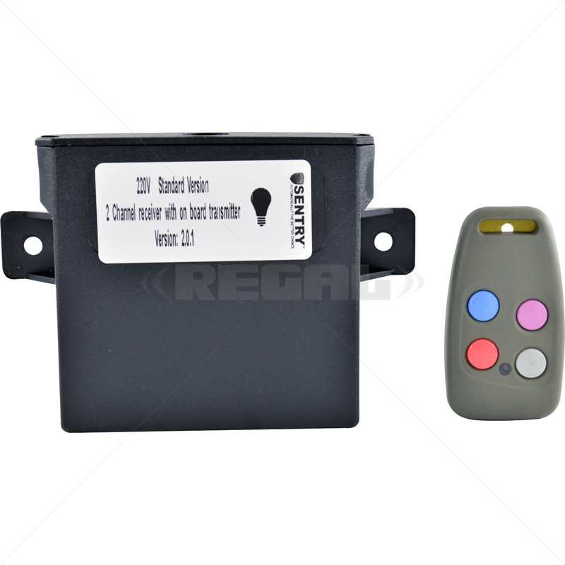 Sentry - 220V Light 2Ch RX Transmitter Incl 1 x 4 Butt Tx (433.92)