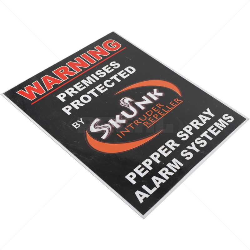 Pepper Gas Skunk Warning Sign