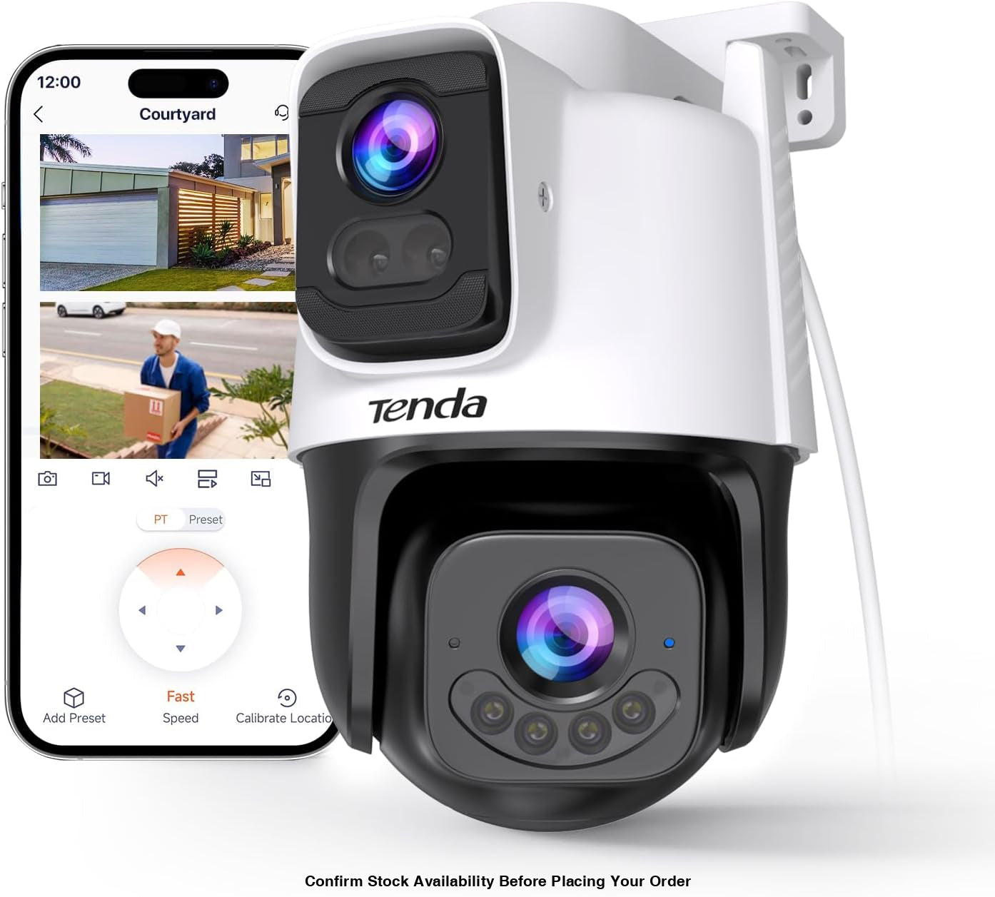 Surveillance Camera ch9-wca Stock Check Required - Tenda CH9-WCA Dual-lens 6MP Outdoor Wi-Fi Camera