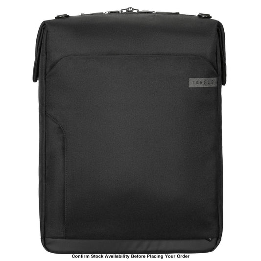 TARGUS - WORK CONVERTIBLE TOTE BACKPACK 15.6 BLACK SLEEK AND SPACIOUS. EXPANDS FOR 33% MORE CAPACITY CONVERTS TO TOTE WITH HIDEAWAY STRAPS CONTOURED SHOULDER STRAPS SEPARATE EXTERIOR FOOTWEAR COMPARTMENT TOP-LOADING OPENING WITH LOCKABLE ZIPPER HEAD AND M - Guards On Duty Shop