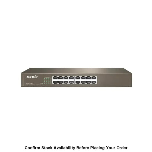 Tenda 16 Port 10/100 Desktop Rackmount Metal Switch
