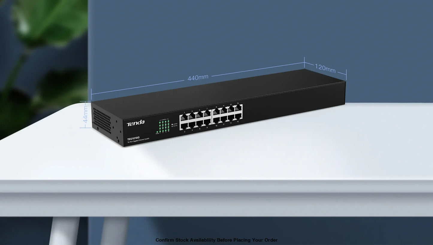TENDA 16-Port Gigabit Ethernet Switch (TE-TEG1016G)