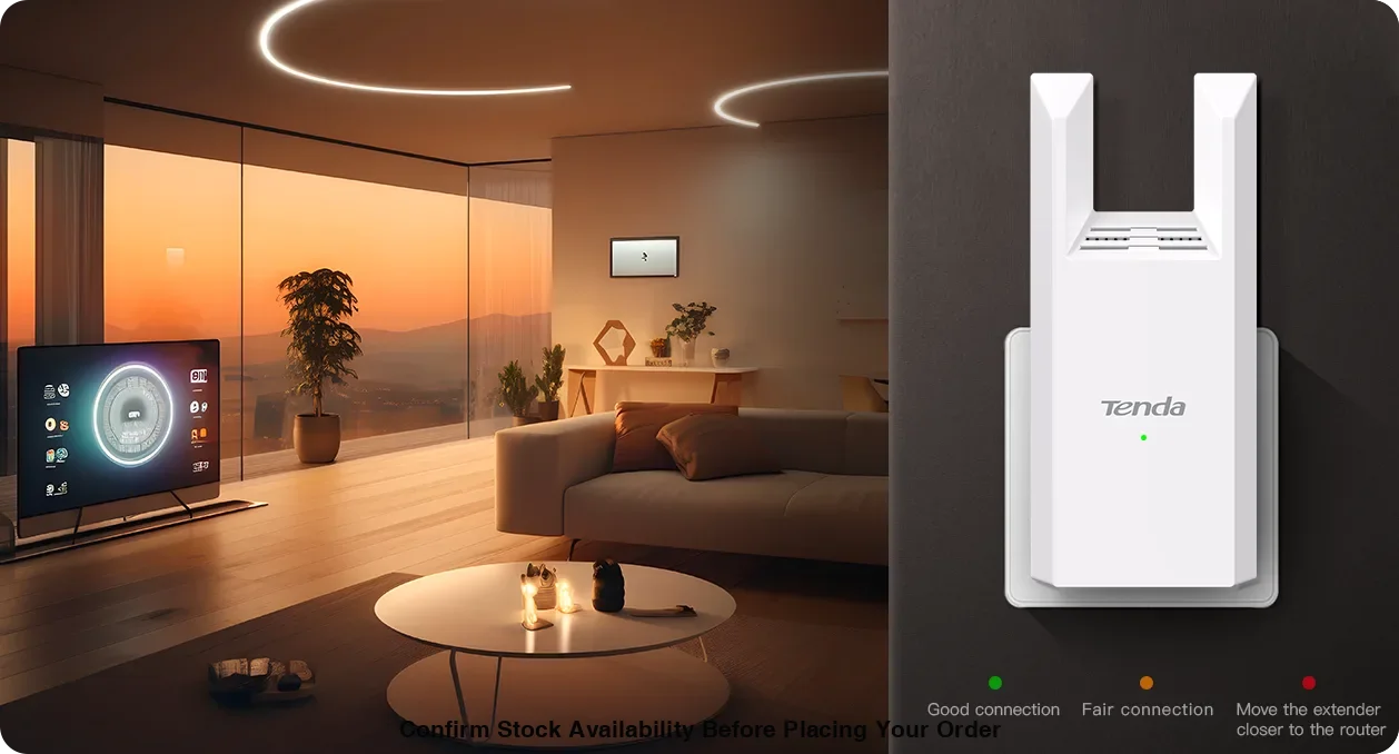 Tenda A18 Pro AC1200 Dual-Band Wi-Fi Range Extender - TENDA RANGE EXTENDER