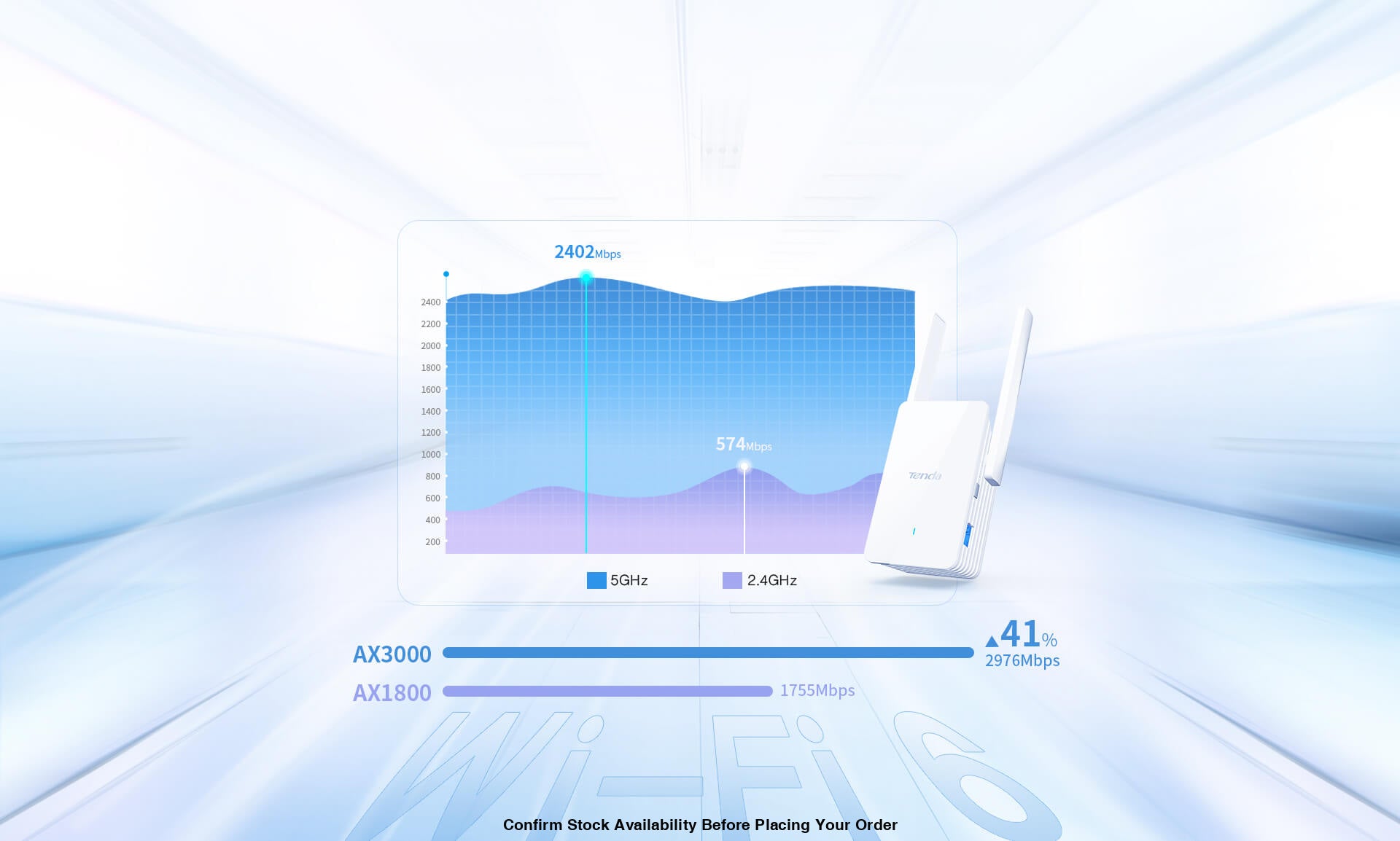 TENDA A33 RANGE EXTENDER WIFI 6 DUAL BAND