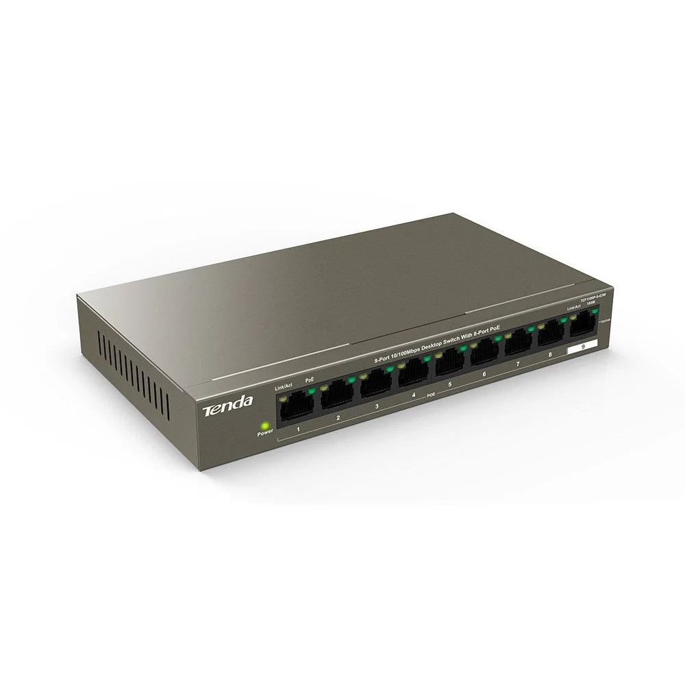 TENDA DESKTOP SWITCH 10/100 8-PORT POE - Guards On Duty Shop