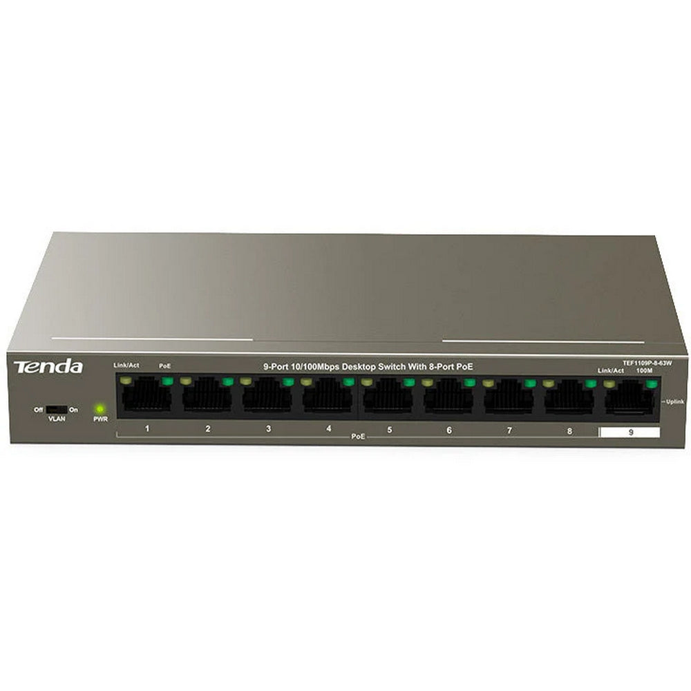 TENDA DESKTOP SWITCH 10/100 8-PORT POE - Guards On Duty Shop