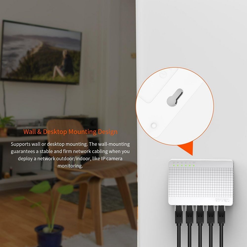 TENDA DESKTOP SWITCH 5-PORT FAST ETHERNET 10/100 - Guards On Duty Shop