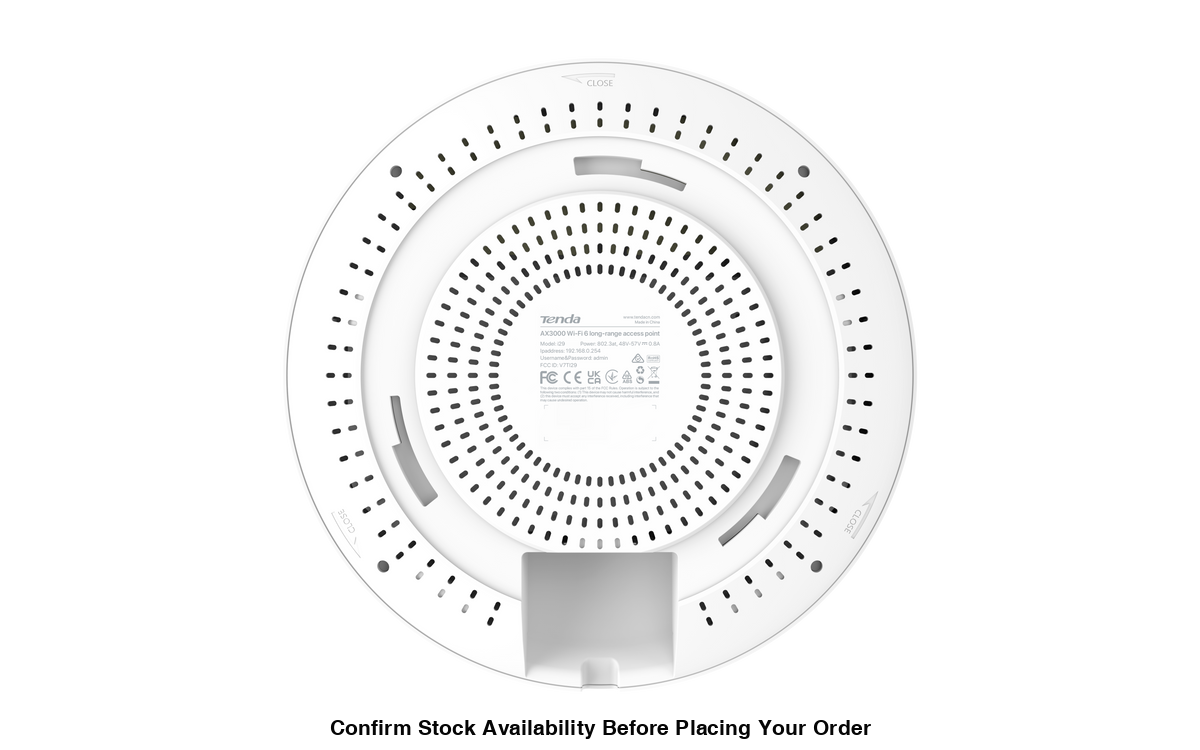 TENDA CEILING AP,WIFI 6 AX3000 GIGABIT DUALBAND - Guards On Duty Shop