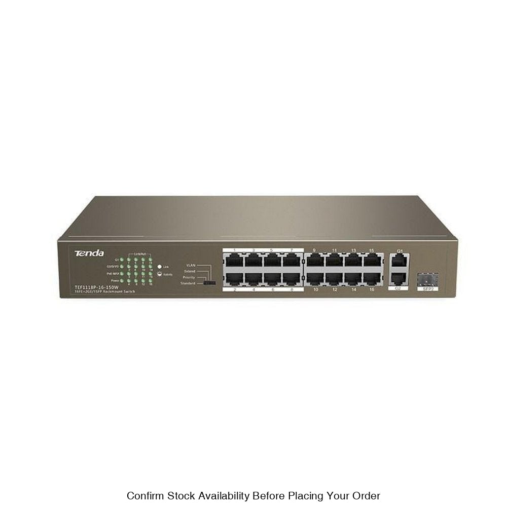 TENDA LAYER 3 MANAGED SWITCH, 10 PORT - Guards On Duty Shop