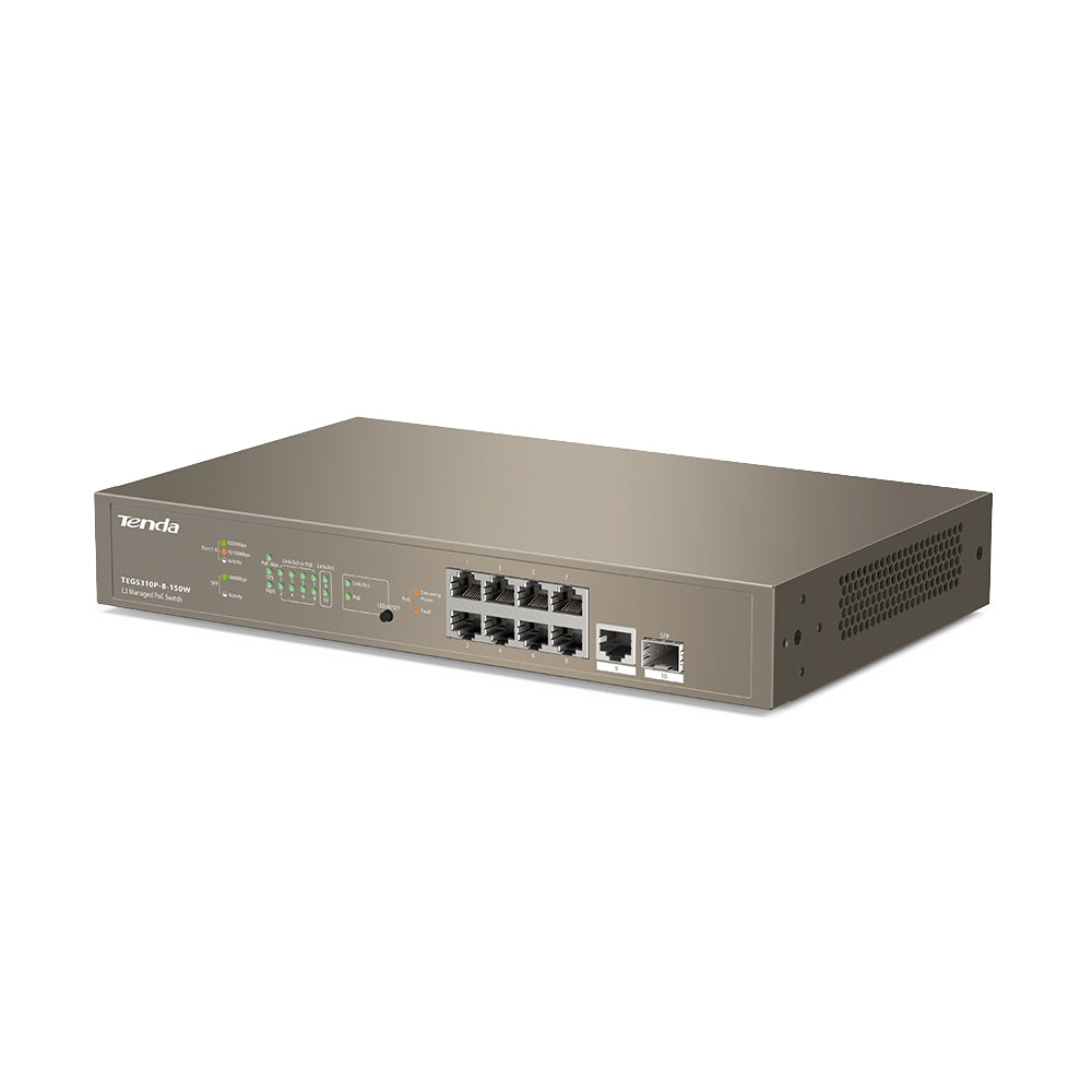 TENDA LAYER 3 MANAGED SWITCH, 8 PORT - Guards On Duty Shop
