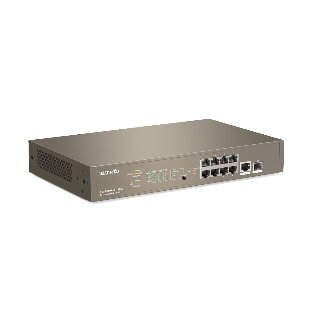 TENDA LAYER 3 MANAGED SWITCH, 8 PORT - Guards On Duty Shop