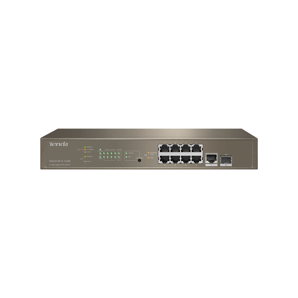 TENDA LAYER 3 MANAGED SWITCH, 8 PORT - Guards On Duty Shop
