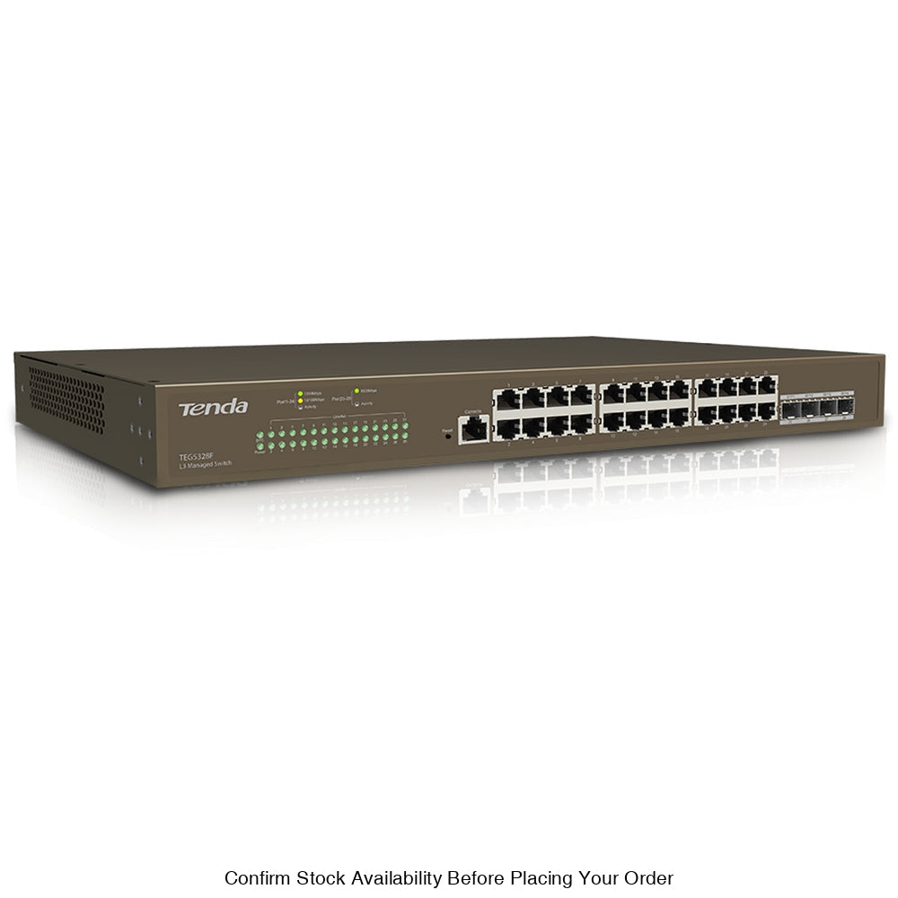 TENDA LAYER 3 RACKMOUNT/DESKTOP SWITCH 24 PORT - Guards On Duty Shop