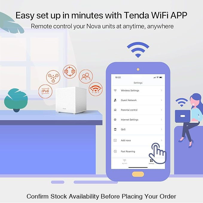 TENDA NOVA FULL COVERAGE SME WI-FI AC2100 TRI BAND 3-PACK