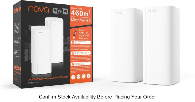 TENDA NOVA MX12 IS AN AX3000 WHOLE HOME MESH