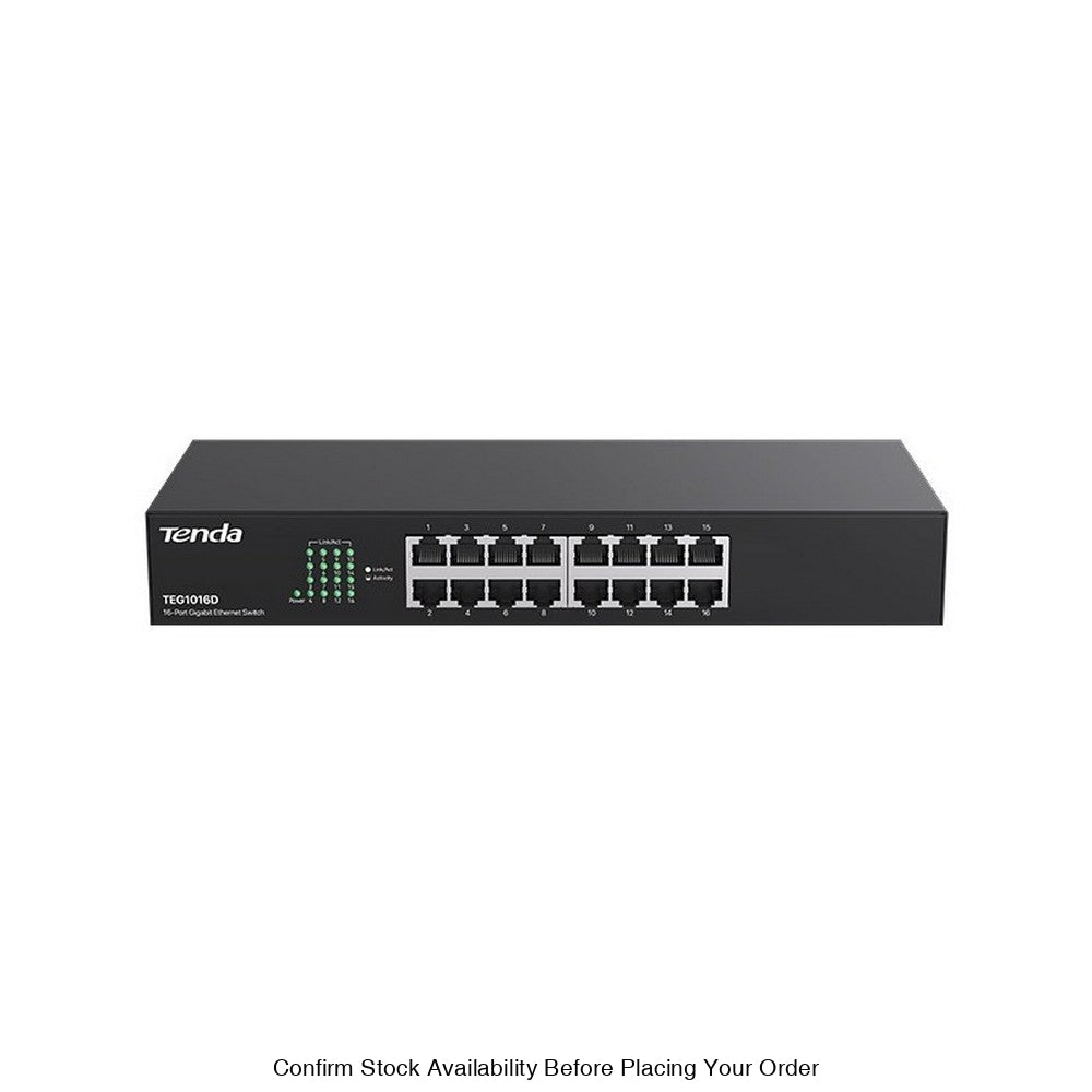 TENDA RACKMOUNT/DESKTOP SWITCH 16 PORT - Guards On Duty Shop