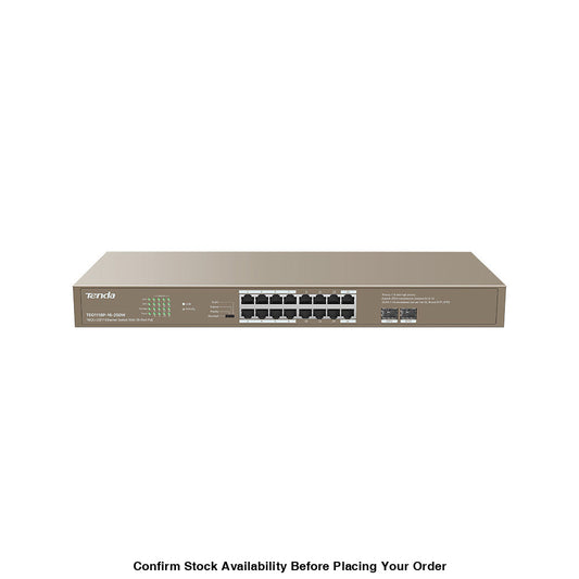 TENDA RACKMOUNT SWITCH GIGABIT 16 PORT POE - Guards On Duty Shop