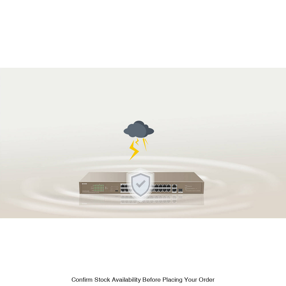 TENDA RACKMOUNT UNMANAGED SWITCH 10/100 24-PORT POE - Guards On Duty Shop
