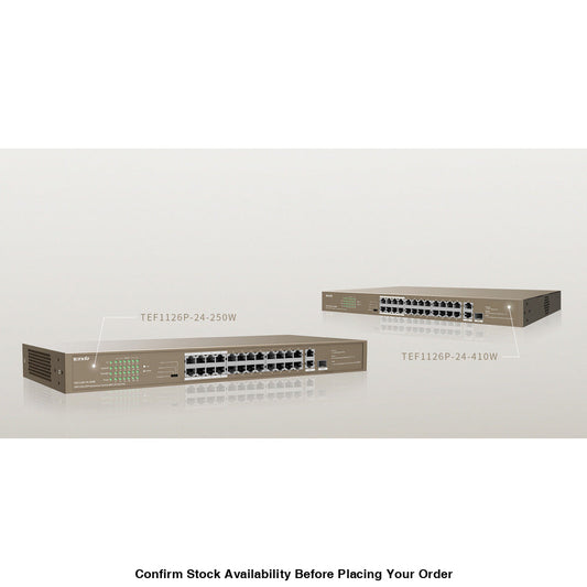 TENDA RACKMOUNT UNMANAGED SWITCH 10/100 24-PORT POE - Guards On Duty Shop