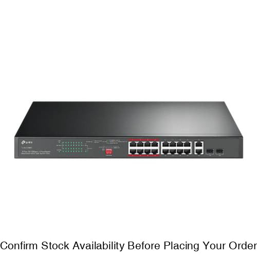 TP-LINK 16-PORT ADV FE POE+ 2P GBE, 2P GBE SFP - Guards On Duty Shop