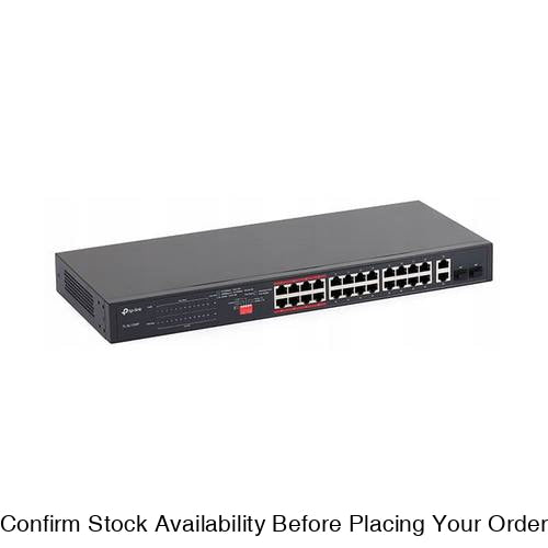 TP-LINK 24-PORT ADV FE POE+ 2P GBE UTP/SFP, 2P GBE - Guards On Duty Shop