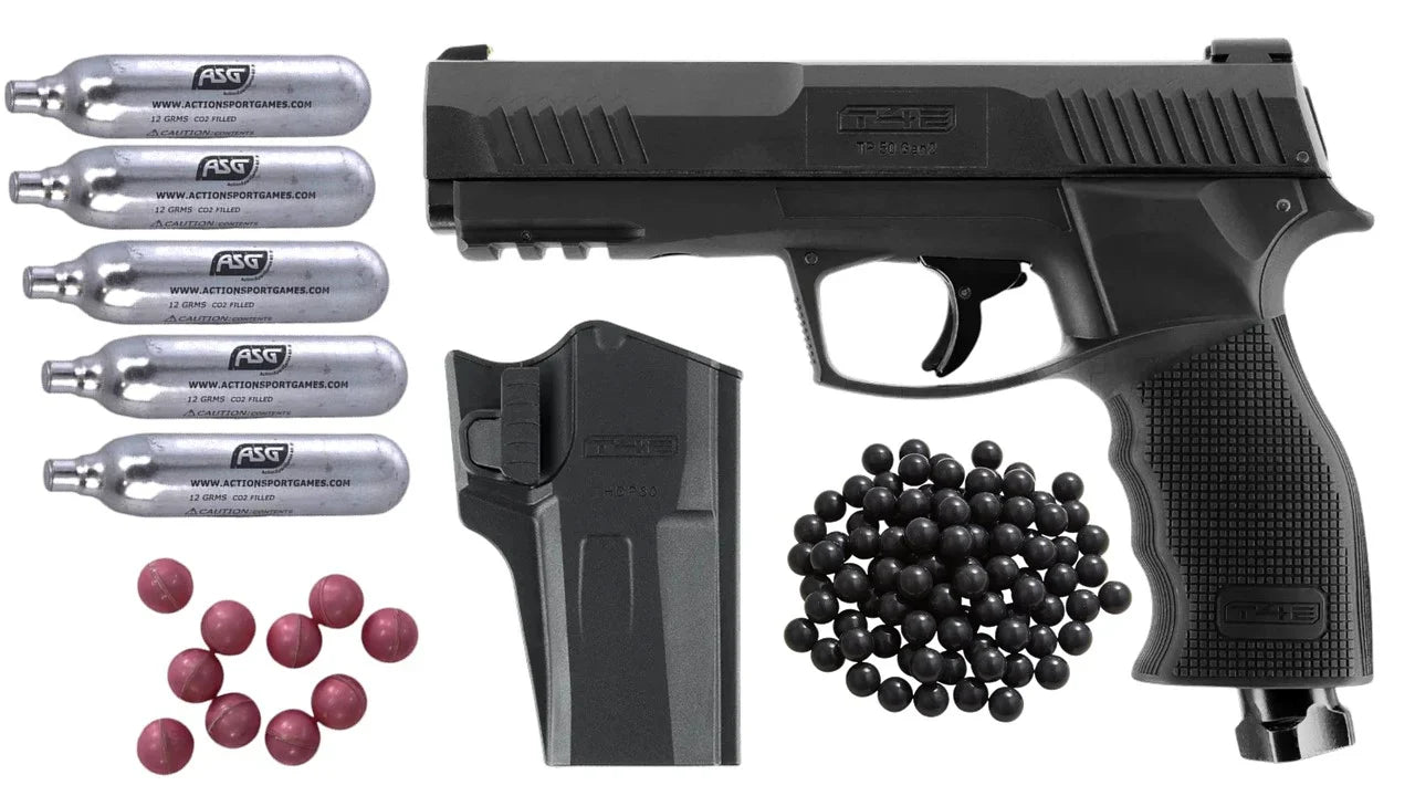 Umarex Tactical Pistol T4E HPD50/TP50 GEN2 Black.50CAL 13J 2.4066 Holster Combo Umarex Tactical Pistol