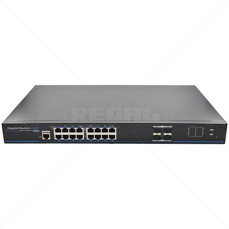 UTEPO 16 Port Gigabit PoE Managed + 4 SFP Switch