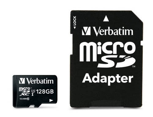 VERBATIM 128GB SDXC PLUS ADAP CLASS 10 - Guards On Duty Shop
