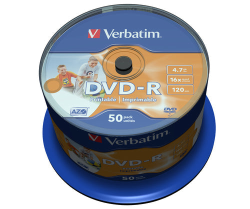 VERBATIM DVD-R SL PRINTABLE SPIN 50PK - Guards On Duty Shop