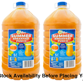 Vita Sun 2 X 5L Summer Breakfast Punch Summer Range (Sold 2 X 5 L Per Case) Vita Sun Breakfast Punch Summer Range 5L