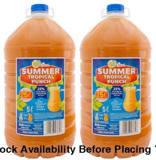 Vita Sun 2 X 5L Summer Tropical Punch Summer Range (Sold 2 X 5 L Per Case) Vita Sun Tropical Punch Summer Range 5L