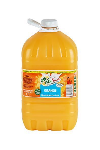 Vita Sun 4 X 3L Dairy Blend Orange Fruit Drink (Sold 4 X 3 L Per Case) Vita Sun DB Orange Blended 1.5L