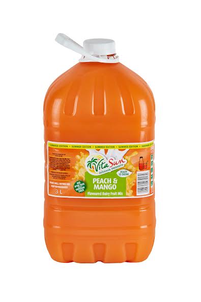Vita Sun 4 X 3L Dairy Blend Peach Mango Fruit Drink (Sold 4 X 3 L Per Case) Vita Sun DB Peach Mango Blended 1.5L