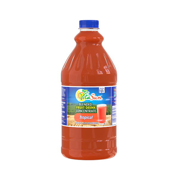Vita Sun 6 X 2L Tropical Punch 8% Blended Fruit Drink Concentrate 2 Liter (Sold 6 x 2L Per Case) Vita Sun Tropical