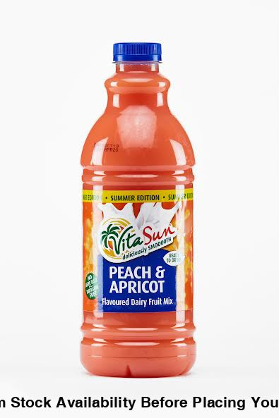 Vita Sun 9 X 1.5L Dairy Blend Peach Apricot Fruit Drink (Sold 9 X 1.5L Per Case) Vita Sun DB Peach Apricot Blended 1.5L