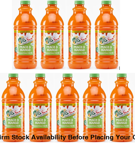 Vita Sun 9 X 1.5L Dairy Blend Peach Mango Fruit Drink (Sold 9 X 1.5L Per Case) Vita Sun DB Peach Mango Blended 1.5L