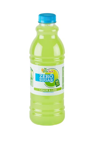 Vita Sun 9 X 1L Lemon and Lime Zero Sugar (Sold 9 X 1 L Per Case) Vita Sun Lemon and Lime Zero 1L